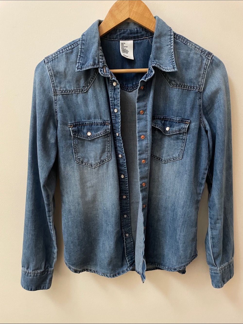 H&M &Denim chambray Shirt - Dark Blue